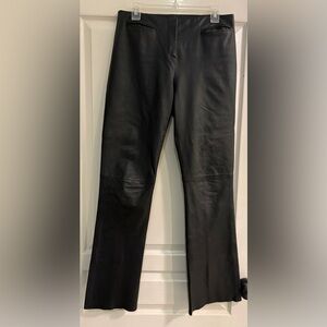Vintage VS2 by Vakko 100% Lambskin Leather Pants Black Straight Leg 6 TALL RARE